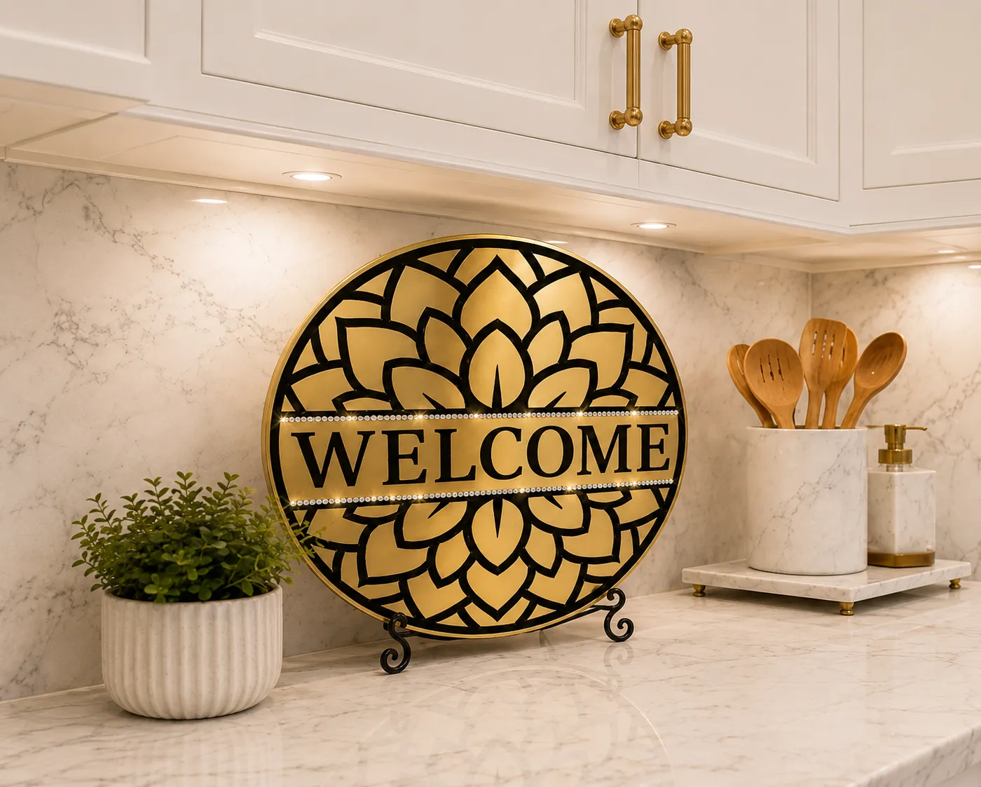 Elegant Kitchen Welcome Display