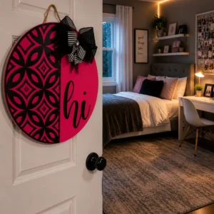 Hi Wooden Door Sign.