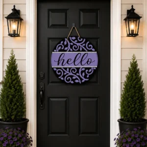 Hello – Lavender Door Sign.