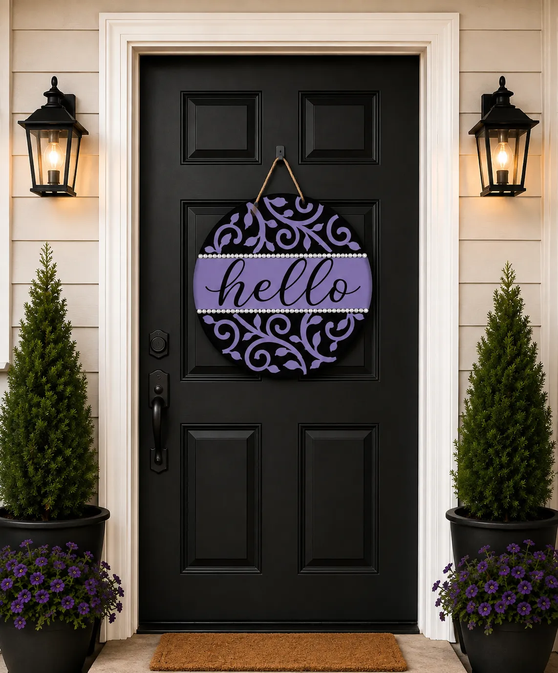 Hello – Lavender Door Sign.